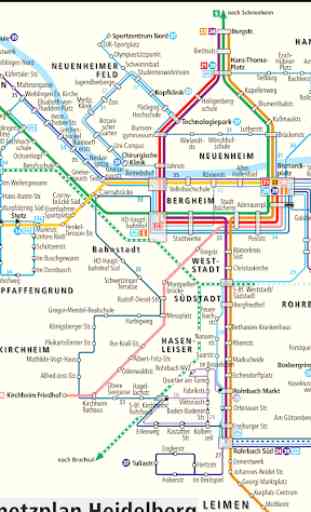 Heidelberg Tram Map 2