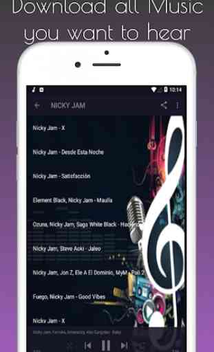 Nicky Jam Escuchar canción MP3 Música sin Internet 2