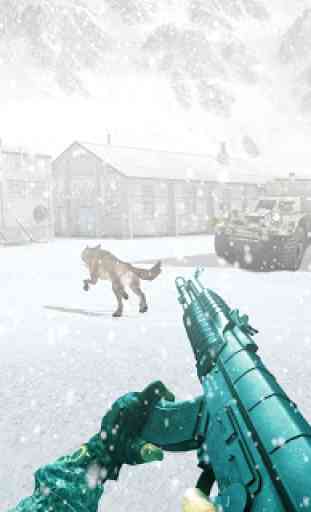 Nieve francotirador del Ejército de disparo Guerra 3