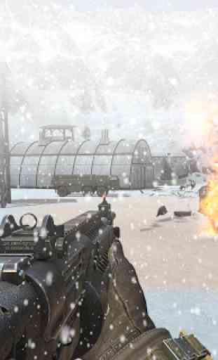 Nieve francotirador del Ejército de disparo Guerra 4