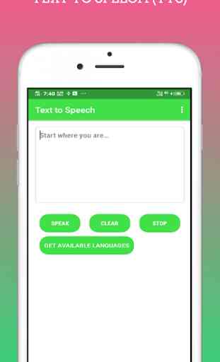 Text to speech (TTS) 2