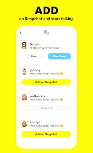 Wink- Hacer nuevo amigos de Snapchat 2