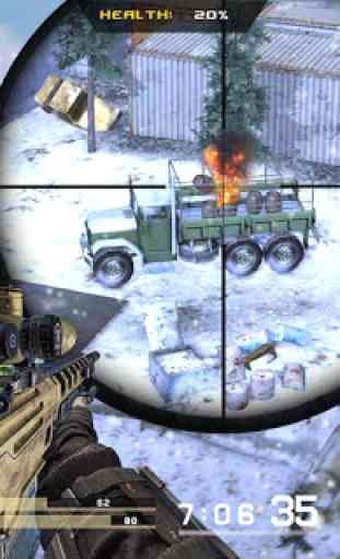Winter Mountain Sniper - Modern Shooter Combat 3