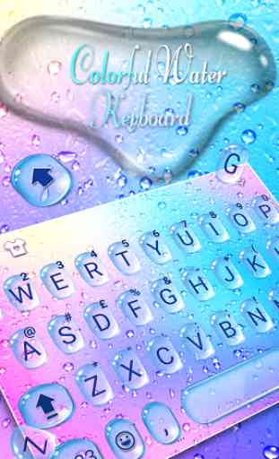 Colorful Raindrops Water Tema de teclado 2