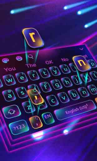 Fluorescent Neon Keyboard Theme 1