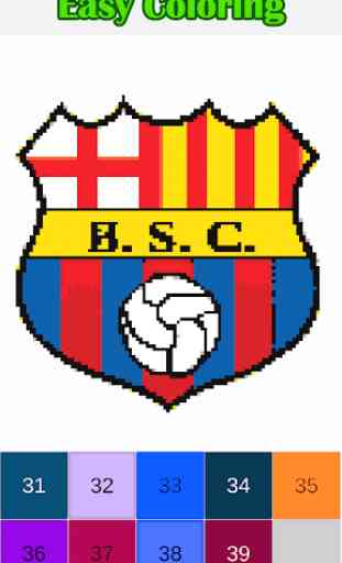 Football Logo Color by Number - Logo Pixel Art 2