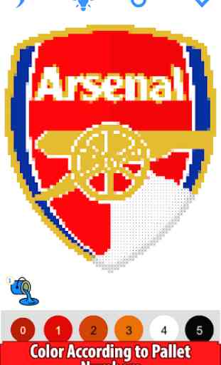 Football Logo Color by Number: Pixel Art No.Color 3