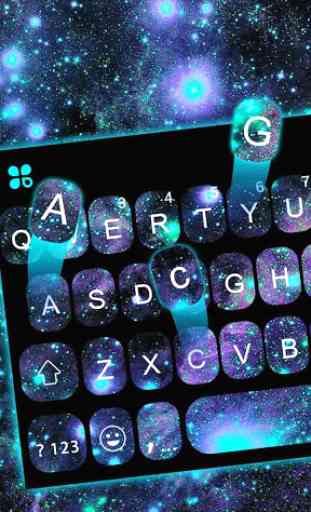 Galaxy 3D Tema de teclado 2