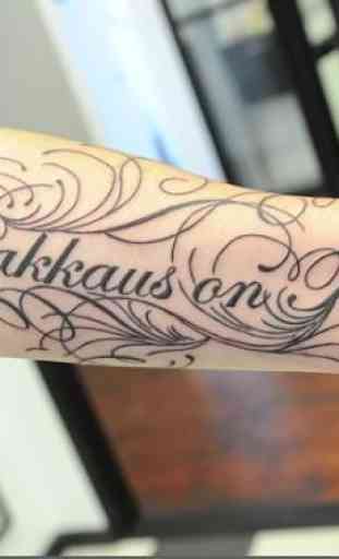Letras de la fuente del tatuaje 1