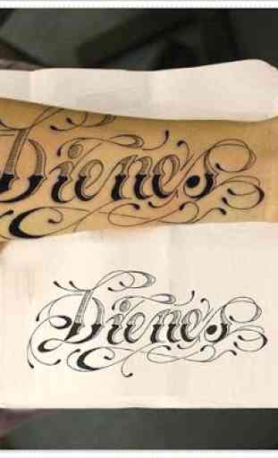 Nombre de letras Tattoo Art Design 1