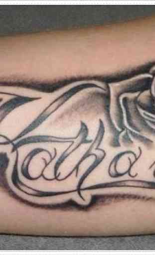 Nombre de letras Tattoo Art Design 4