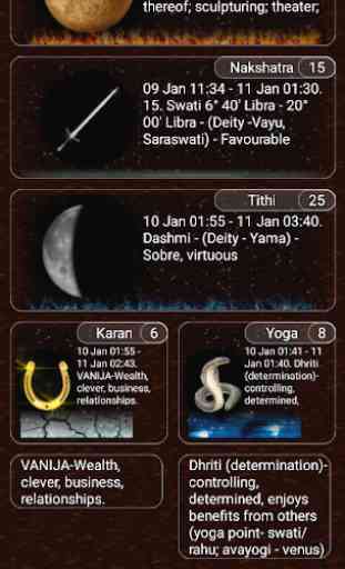 Panchanga vedic lunar calendar 3