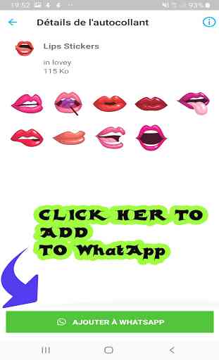Pegatinas de labios para WhatsApp / WAStickerApps 2