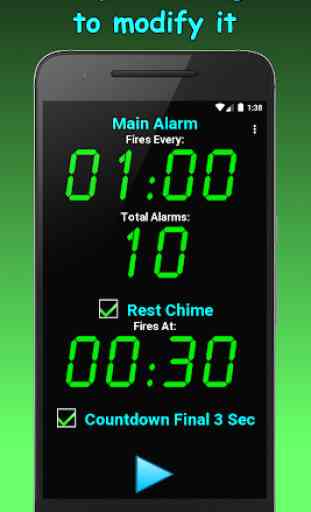 Recur: EMOM (Interval) Alarm Timer 1