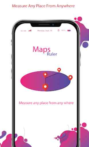 Regla de mapas GPS gratis - Medir distancia en el 1