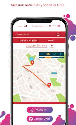 Regla de mapas GPS gratis - Medir distancia en el 3