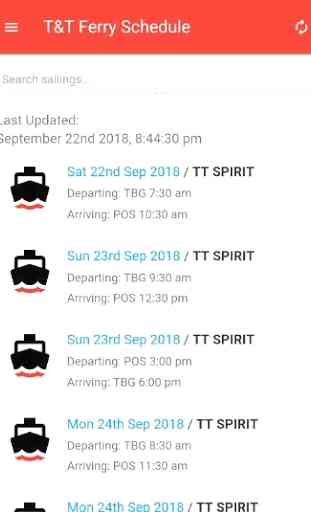 T&T Ferry Schedule 1
