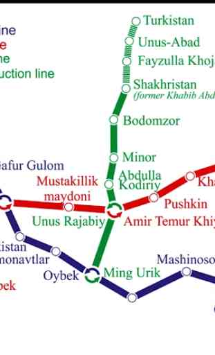 Tashkent Metro Map 2