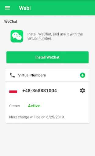 Wabi - Virtual Number for WeChat 3