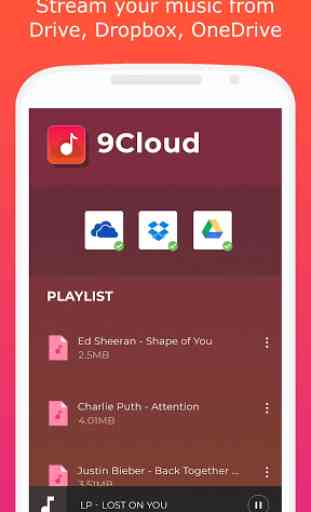9Cloud - Cloud music player for Drive, Dropbox 1