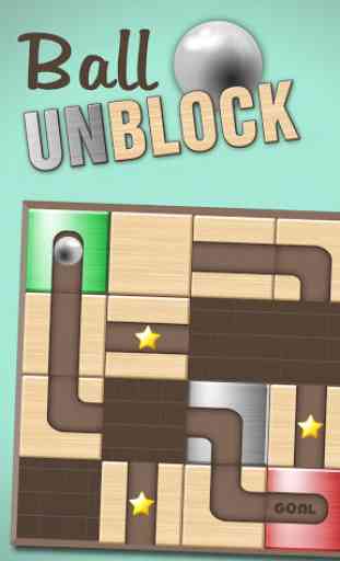 Ball Unblock - Deslizar bloques y rodar la bola 1