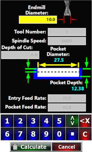 Circle Pocket CNC Milling Programming Calculator 2