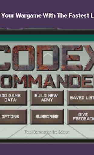 Codex Commander - Army Builder 1