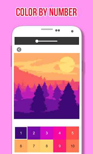 Colorear el paisaje por número - Pixel Art 4