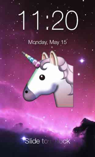 Emoji unicornio  - bloqueo de pantalla 1