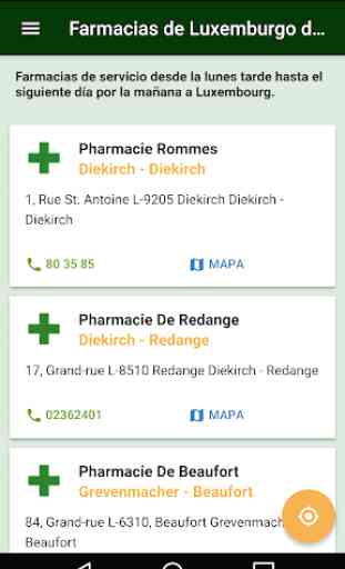 Farmacias de Luxemburgo de servicio 1