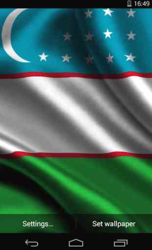 Flag of Uzbekistan Live Wallpaper 1