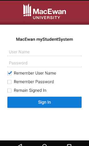 MacEwan myStudentSystem 1