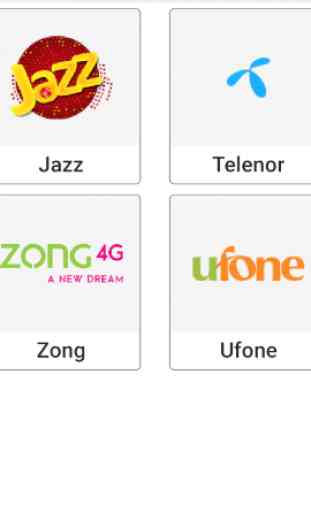 Mobile Packages - 3G 4G SMS Call - Jazz Zong Ufone 1