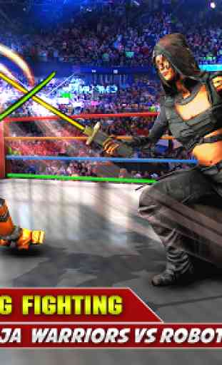 Ninja robot fighting games - robot ring fighting 4