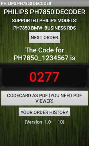 PH7850 Radio Code Decoder 2