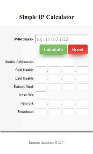 Simple IP Subnet Calculator 2