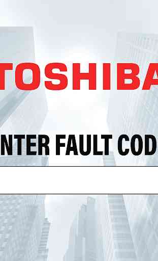 Toshiba Fault Code 3