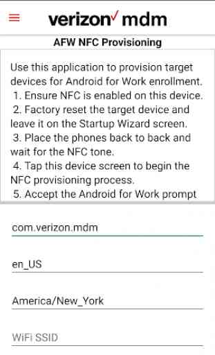 Verizon AFW NFC Provisioner 2