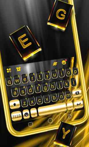 Black Gold Luxury Tema de teclado 2