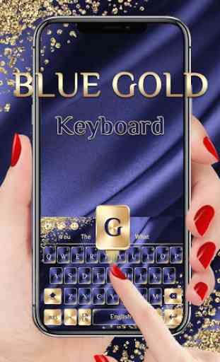 Blue Gold Luxury Keyboard 1
