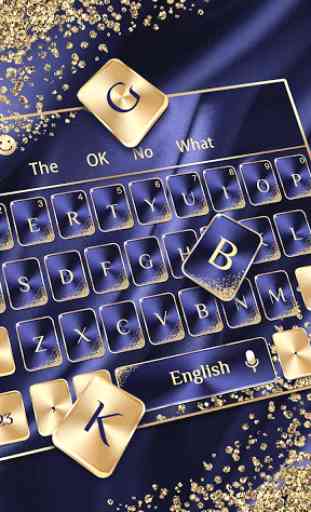 Blue Gold Luxury Keyboard 2