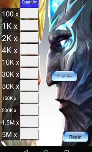 Calculator for Clash of Kings (CoK) 4