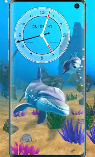 Delfín Pez Vivir Papel pintado peces de acuario 3D 1