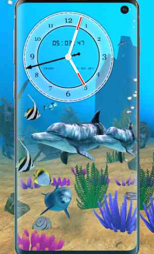 Delfín Pez Vivir Papel pintado peces de acuario 3D 3