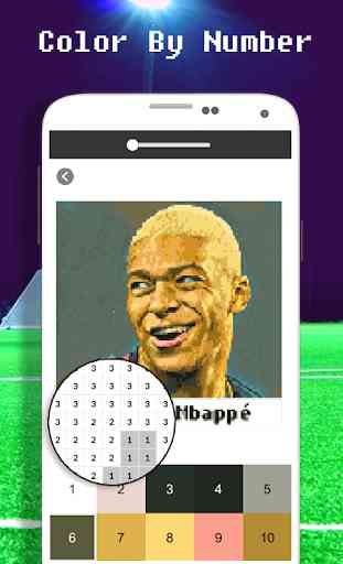 Jugador de fútbol para colorear por número - Pixel 2