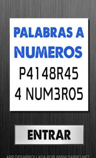 PALABRAS A NUMEROS convertidor de letras a números 1