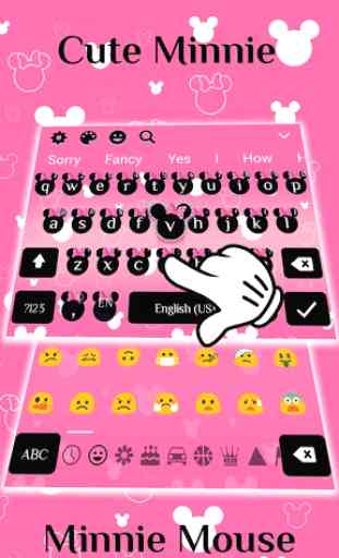 Pink Minnie Keyboard Theme 2