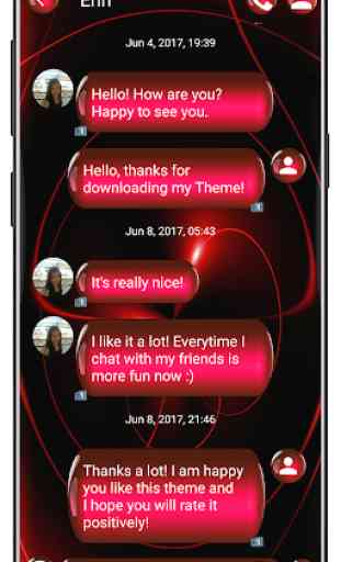 SMS tema esfera roja  1