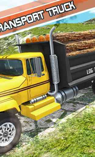 Transporte de carga de camiones de troncos 1