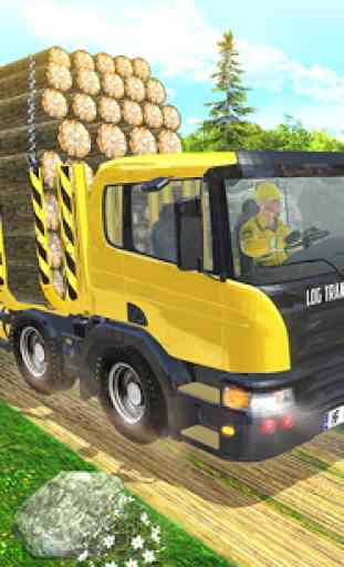 Transporte de carga de camiones de troncos 4